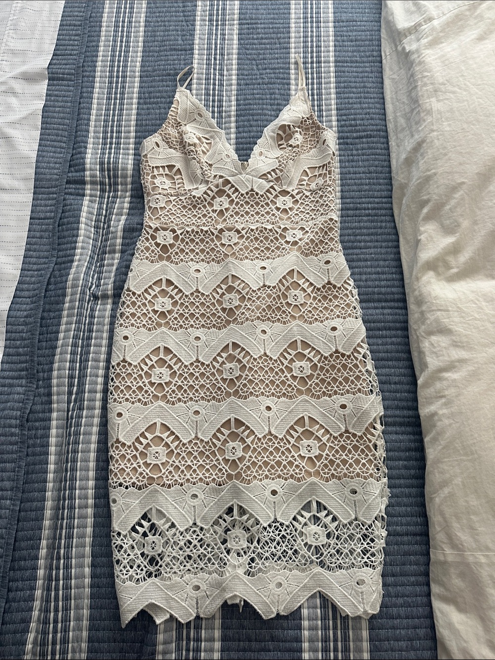Lulu's White Crochet Lace Mini Dress